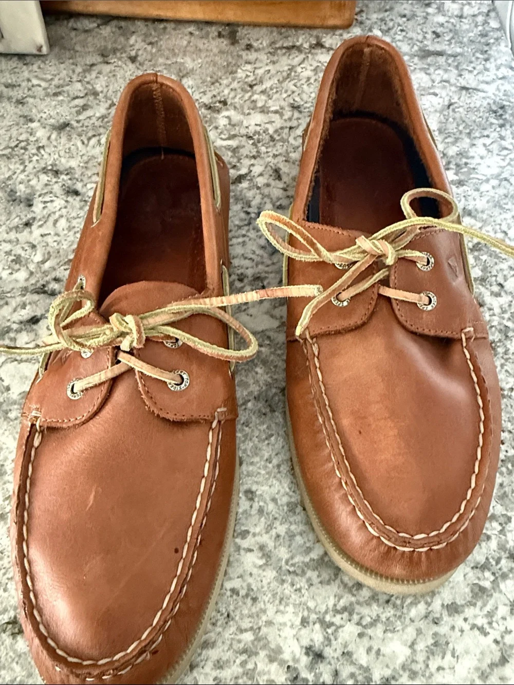 Sperry Chestnut Brown Leather 2-Eye Boat Shoes